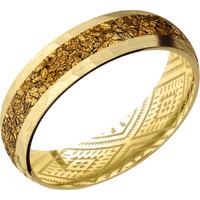 10K Yellow Gold + Hammer Finish