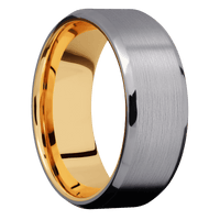 Tantalum + Satin , Polish Finish + 14K Yellow Gold