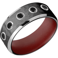 Zirconium + Hammer , Satin Finish + Crimson