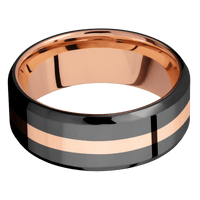 Zirconium + Polish , Polish Finish + 10K Rose Gold