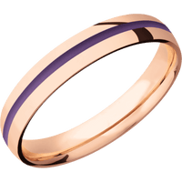 14K Rose Gold + Polish Finish