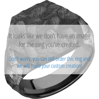 Large Hexagon signet ring (18.5x16mm) in Zirconium, with a Wide style band, a Blue Purple Abalone inlay.