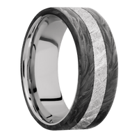 Forged Carbon Fiber + None Finish + 14K White Gold