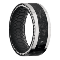 Zirconium + Crosssatinsilver Finish + Black