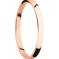 14K Rose Gold + Polish Finish