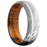 Damascus + Polish Finish + Desert Iron Wood