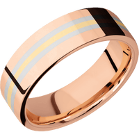 14K Rose Gold + Polish Finish + 18K Rose Gold