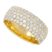 14K Yellow Gold band with 88 Round Lab Grown Diamond (ST) having TCW-1.32