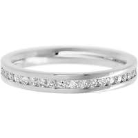 14K White Gold band with 21 Round Lab Grown Diamond having TCW-.32