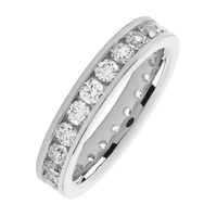 18K White Gold band with 23 Round Lab Grown Diamond having TCW-1.61