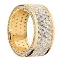 18K Yellow Gold + Hammer Finish