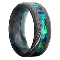 Damascus + Acid Finish + Black Mother of Pearl
