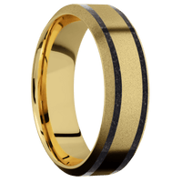 10K Yellow Gold + Sand , Sand Finish