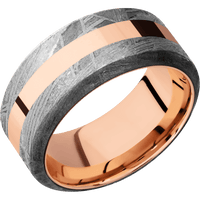 Meteorite + None Finish + 18K Rose Gold