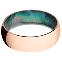 14K Rose Gold + Polish Finish + Black Mother of Pearl