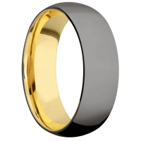 Tantalum Noir + Polish Finish + 14K Yellow Gold