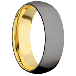 Tantalum Noir + Polish Finish + 14K Yellow Gold