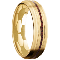 10K Yellow Gold + Treebark3 , Bead Finish
