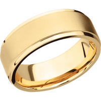 18K Yellow Gold + Bead , Polish Finish