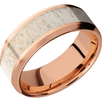 14K Rose Gold + Satin , Satin Finish