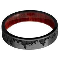 Zirconium + Satin Finish + Red Heart