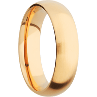 14K Yellow Gold + Satin Finish