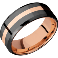 Zirconium + Polish , Polish Finish + 10K Rose Gold