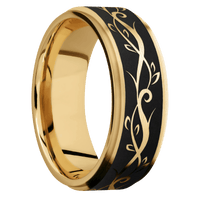 10K Yellow Gold + Satin , Satin Finish