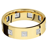 18K Yellow Gold + Polish Finish