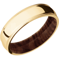 10K Yellow Gold + Polish Finish + Sequoia