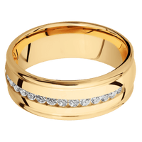 14K Yellow Gold + Polish , Polish Finish