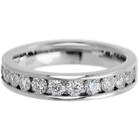 Platinum band with 11 Round Diamond having TCW-.77