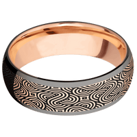 Tantalum Noir + Polish Finish + 14K Rose Gold