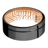 Zirconium + Polish , Polish Finish + 14K Rose Gold