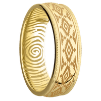 18K Yellow Gold + Polish Finish