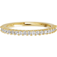 10K Yellow Gold band with 21 Princess Lab Grown Diamond having TCW-.63