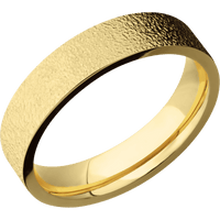 14K Yellow Gold + Stipple Finish