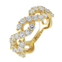 18K Yellow Gold band with 30 Round Lab Grown Diamond having TCW-1.5