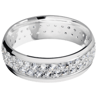 14K White Gold + Polish Finish
