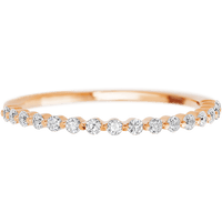 14K Rose Gold band with 15 Round Lab Grown Diamond having TCW-.22
