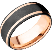 Zirconium + Satin Finish + 18K Rose Gold
