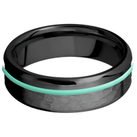 Zirconium + Hammer , Polish Finish