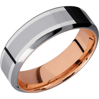 Tantalum + Polish , Polish Finish + 14K Rose Gold