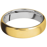 18K Yellow Gold + Satin , Polish Finish + 18K White Gold