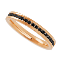14K Rose Gold band with 21 Round Black Diamond having TCW-.32