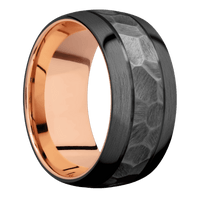 Zirconium + Rock , Satin Finish + 18K Rose Gold