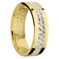 18K Yellow Gold + Polish Finish