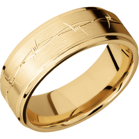 10K Yellow Gold + Satin , Polish Finish