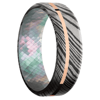 Damascus + Acid Finish + Black Mother of Pearl