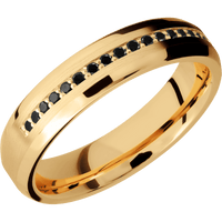 10K Yellow Gold + Satin , Polish Finish